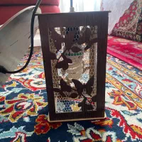 لوستر چوبی قهوه ای