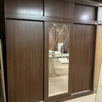 کمد دیواری ریلی ملامینه پویا و کابینت
