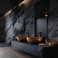 نمای سیمانی طرح سنگ و چوب|خدمات پیشه و مهارت|شیراز, باغ تخت|دیوار