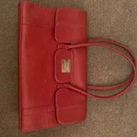 کیف زرشکی چرم مصنوعی