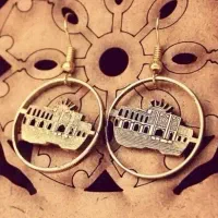 گردنبند و گوشواره (نیم ست طرح پل خواجو )