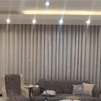 پرده حریرپتینه وکناره جنس ساتن