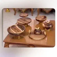 سرویس پذیرایی چوب گردو شش تکه  اصل در دو مدل