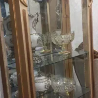 بوفه ۴طبقه چوبی طلایی|بوفه، ویترین، کنسول|تبریز, |دیوار