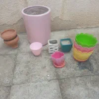 گلدان پلاستیکی وسفال