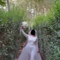 لباس عقد همراه با تور سر