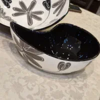 دو تیکه ظرف سرامیکی نقاشی شده خارجی