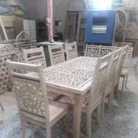 میز صندلی چوبی فلزی|میز و صندلی غذاخوری|مرودشت, دولت آباد|دیوار