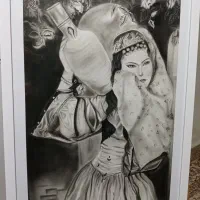 نقاشی‌های سیاه قلم قاب شده