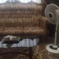 مبل سلطنتی ۹نفره باعسلی شیشه ای