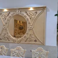 صندلی پلیمری  و کتیبه چوبی|میز و صندلی غذاخوری|شاندیز, |دیوار