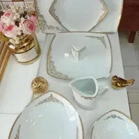 سرویس غذاخوری چینی پذیرایی ۱۲ نفره مناسب جهیزیه