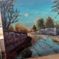۲ عدد نقاشی رنگ روغن|تابلو، نقاشی، عکس|تبریز, |دیوار