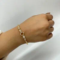 دستبند طرح طلا جواهراتی