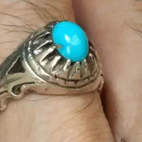 انگشتر فیروزه زمرد یاقوت معدنی