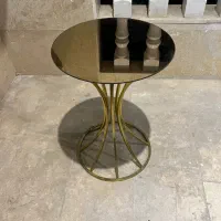 پایه گلدان استیل طلایی