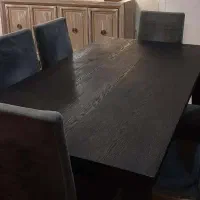 میز ناهارخوری تمام چوب و ۶ عدد صندلی