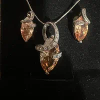 گردنبند و گوشواره نقره ایتالیا