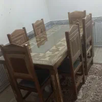 میز ناهار خوری گره چینی شده چوب گردو|میز و صندلی غذاخوری|قوچان, |دیوار