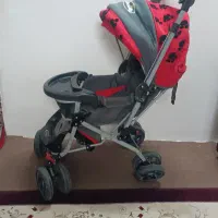 کالسکه بچه قرمز مشکی اسپرت