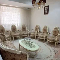 مبل سلطنتی ۹ نفره با میز پذیرایی عسلی چوب گردو
