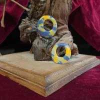 گوشواره دست‌ساز هنری (طرح ابروبادی )