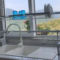 آبچکان روی سینک تمام استیل جاظرفی استندرنگ کوره ای