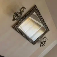 قاب آیینه نقره دودی