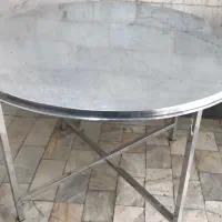 میز گرد گالوانیزه پایه تاشو قطر ۱۲۰