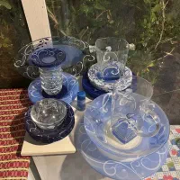 ظروف بلور آرک فرانسه(گل آبی)