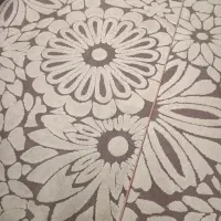 دو تخته قالیچه کاشان قهوه ای رنگ