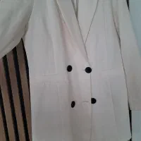 مانتو کتی سایز 44 رنگ سفید مایل به شیری