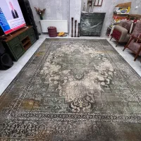 فرش ۱۲ متری طوسی سبز