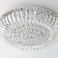 لوستر سقفی گرد تمام کریستال لاکچری در حد نو