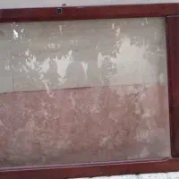 قاب عکس همراه با شیشه یا اینه بزرگ چوب جنس پلیستر|تابلو، نقاشی، عکس|مشهد, مصلی (کارمندان اول)|دیوار