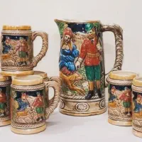 پارچ و لیوان قدیمی ژاپن