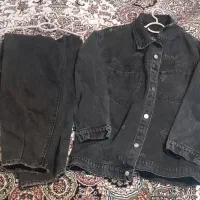 کت و شلوار جین زغالی  زنانه