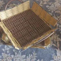 سبد فلزی حصیر بافت