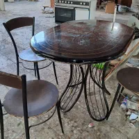 میز۴ نفره غذاخوری شیک با۴ صندلی سالم|میز و صندلی غذاخوری|خرمآباد (تنکابن), |دیوار