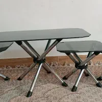 میز عسلی شیشه ای  پایه فلزی|مبلمان خانگی و میز عسلی|خرم‌آباد, |دیوار