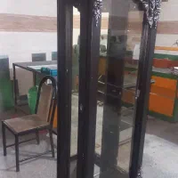 بوفه  چوبی. پشت آیینه و بغل درب|بوفه، ویترین، کنسول|همدان, |دیوار