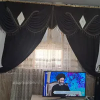 پرده تمیزوسالم 2عددباچوب پرده|پرده، رانر، رومیزی|امیدیه, |دیوار