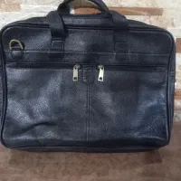 کیف اداری و کمر بند چرم طبیعی