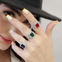 انگشتر نقره سولیتر آبکاری نانو طلا رنگ ثابت 8487|بدلیجات|تبریز, |دیوار