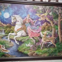 حراج تابلو و گلدان و مجسمه دکوری چوب روس همه سالم