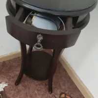 میز تلفن چوبی