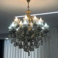 لوستر برنج ۸شاخه|لوستر و چراغ آویز|ساوه, |دیوار