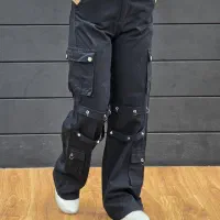 شلوار کارگو کتان رنگی