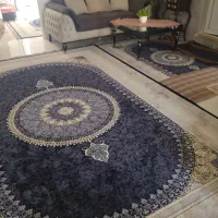 4عدد فرش سرمه ای بژ