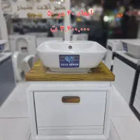 کابینتی روشویی توالت سنگی سلطنتی اینه باکس آینه